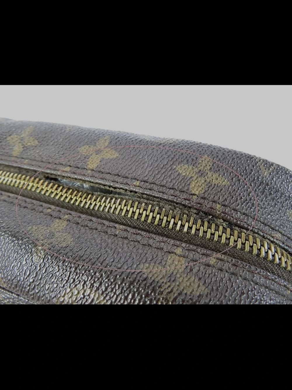 Louis Vuitton Monogram Canvas Brown & Gold Cosmetic Pouch